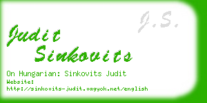 judit sinkovits business card